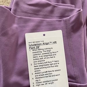 *SOLD* Wisteria Purple Align Legging HR  28”